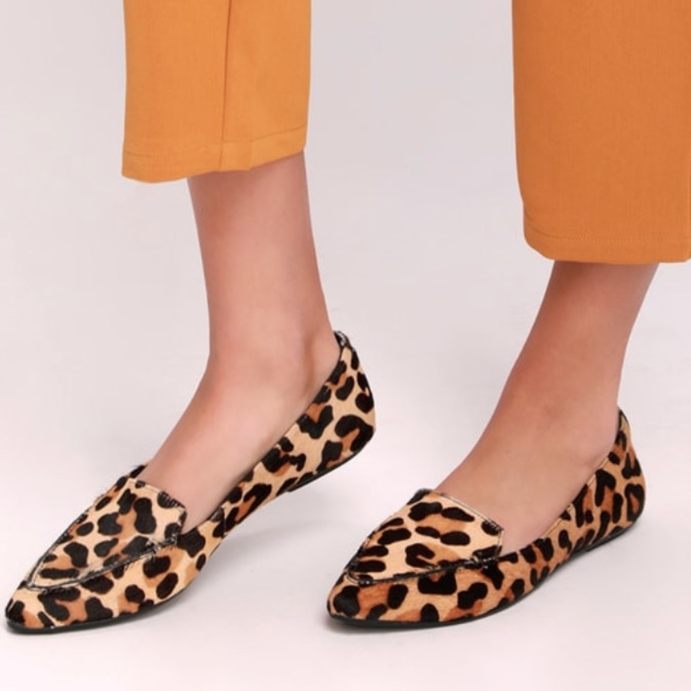 Leopard print flats